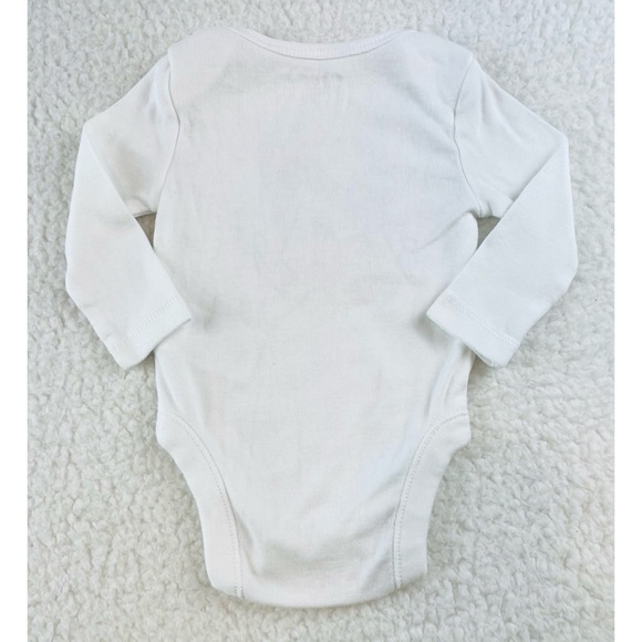 OLD NAVY • White/Multi Boo’s First Halloween Long Sleeve Bodysuit Onesie - Picture 2 of 12